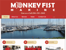 Tablet Screenshot of monkeyfistmarine.com